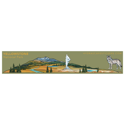 01. Yellowstone National Park Miniscape Sticker / イエローストーン国立公園　ミニスケープステッカー
