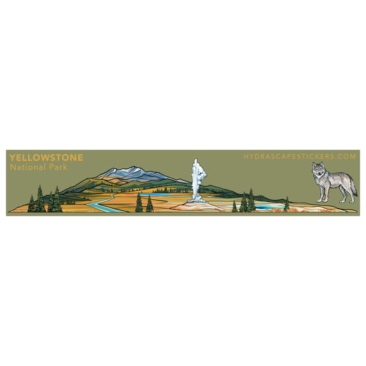 01. Yellowstone National Park Miniscape Sticker / イエローストーン国立公園　ミニスケープステッカー