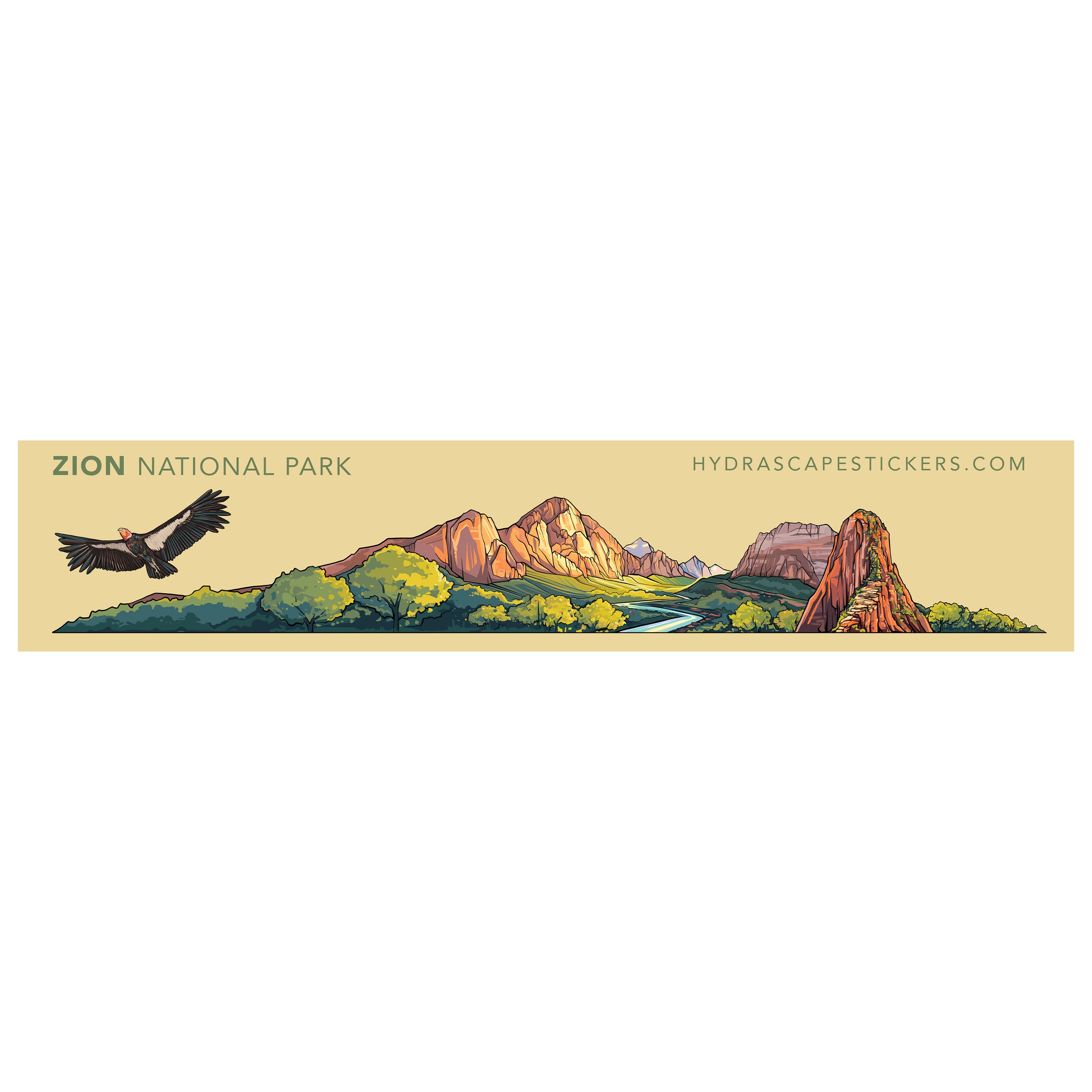 01. Zion National Park Miniscape Sticker